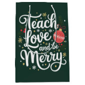 クリスマス教えラヴ&ビーメリー先生ギフト ミディアムペーパーバッグ (正面)