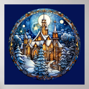 クリスマス教会のポスター ポスター