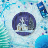 クリスマス教会休日の紙皿 ペーパープレート (パーティー)