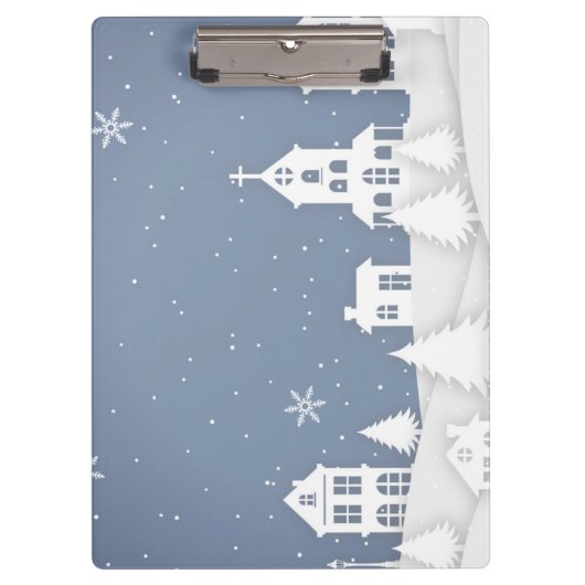 クリスマス教会風景 クリップボード (正面)