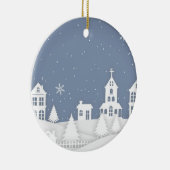 クリスマス教会風景 セラミックオーナメント (右)