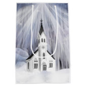 クリスマス教会 ミディアムペーパーバッグ (裏面)