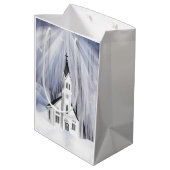 クリスマス教会 ミディアムペーパーバッグ (裏面アングル)