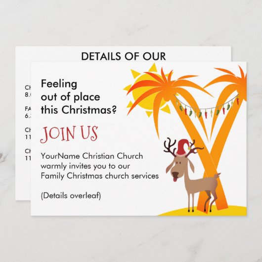 クリスマス教会 招待状 (正面/裏面)
