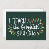 クリスマス教師 私は最も優秀な生徒たちを教える 招待状 (正面/裏面)