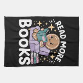 クリスマス教師 読書大好き 面白い キッチンタオル (横)