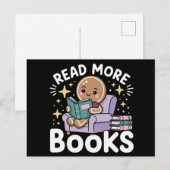 クリスマス教師 読書好き ユニーク シーズンポストカード (正面/裏面)