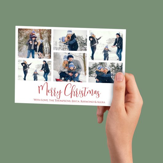 クリスマス数々のの休日6フォトバッファロープレイド シーズンカード