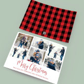 クリスマス数々のの休日6フォトバッファロープレイド シーズンカード