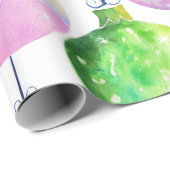 クリスマス数々のカラーボールオーナメント ラッピングペーパー (ロールコーナー)