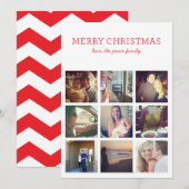 クリスマス数々の写真のインスタント シーズンカード (正面/裏面)