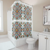 クリスマス数々の天使の色 シャワーカーテン (インサイチュ)