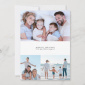 クリスマス数々の4枚の写真スタイリッシュシンプル シーズンカード (正面)