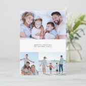 クリスマス数々の4枚の写真スタイリッシュシンプル シーズンカード (スタンド正面)