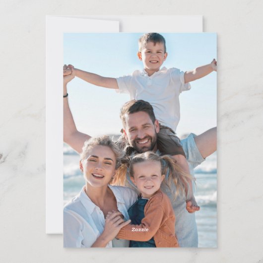 クリスマス数々の4枚の写真スタイリッシュシンプル シーズンカード (裏面)