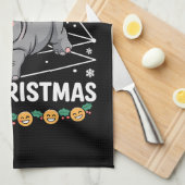 クリスマス数学の先生に海馬が欲しい キッチンタオル (四つ折り)