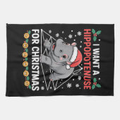 クリスマス数学の先生に海馬が欲しい キッチンタオル (横)