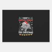 クリスマス数学の先生に海馬が欲しい ラッピングペーパーシート (正面)