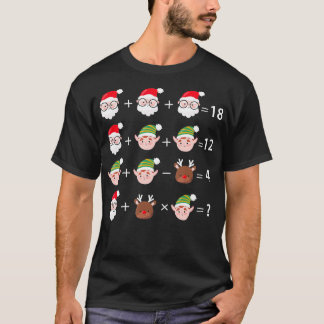 クリスマス数学クイズ数学先生 Tシャツ