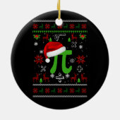 クリスマス数学ピアサンタハット衣装クリスマス醜い数学 セラミックオーナメント (裏面)