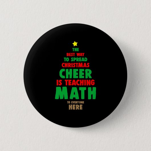 クリスマス数学先生 缶バッジ (正面)