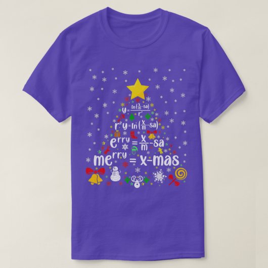 クリスマス数学教授クリスマス数学先生数学Ch Tシャツ (デザイン正面)