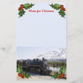 クリスマス文房具で電車に乗って帰る 便箋 (正面)