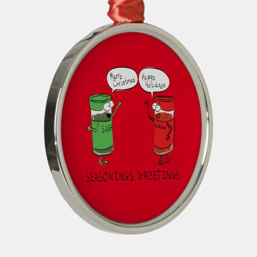 クリスマス料理おもしろいシェフスパイス メタルオーナメント (右)