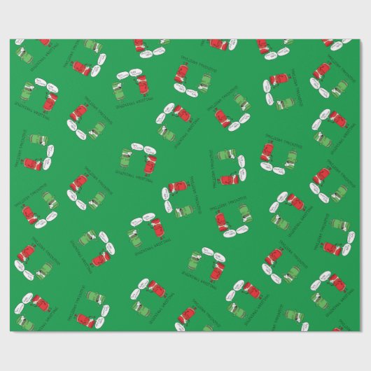 クリスマス料理おもしろいシェフスパイス ラッピングペーパー (フラット)