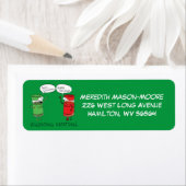 クリスマス料理おもしろいシェフスパイス ラベル (インサイチュ)