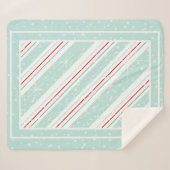 クリスマス斜ストライプ斜め造幣局ID440 シェルパブランケット (正面(横))