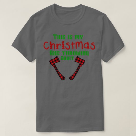 クリスマス斧の投げシャツ Tシャツ (デザイン正面)
