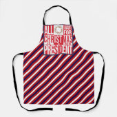 クリスマス新大統領の愛国心 エプロン (正面)