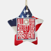 クリスマス新大統領の愛国心 セラミックオーナメント (右)