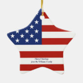 クリスマス新大統領の愛国心 セラミックオーナメント (裏面)