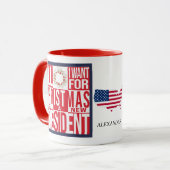 クリスマス新大統領の愛国心 マグカップ (正面左)