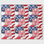 クリスマス新大統領の愛国心 ラッピングペーパー (フラット)