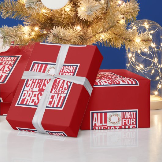 クリスマス新大統領の愛国心 ラッピングペーパー (クリスマス)