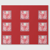 クリスマス新大統領の愛国心 ラッピングペーパー (フラット)