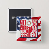 クリスマス新大統領の愛国心 缶バッジ (正面&裏面)