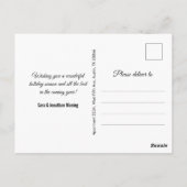 クリスマス新年シルバーバラ金ゴールドグリッター乾燥 ポストカード (裏面)