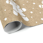 クリスマス新年ジンジャーブレッド男ホワイトクラフト ラッピングペーパー (ロールコーナー)