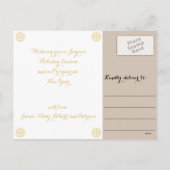 クリスマス新年パーソナライズされたカスタム シーズンポストカード (裏面)