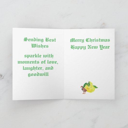 クリスマス新年挨拶状 シーズンカード (内部)