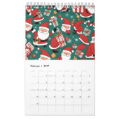 クリスマス新年 カレンダー (2月 2027)