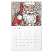 クリスマス新年 カレンダー (3月 2027)