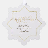 クリスマス新生児フェイク箔フレーム オーナメントカード (裏面)