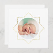 クリスマス新生児フェイク箔フレーム シーズンカード (正面/裏面)