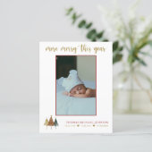 クリスマス新生児誕生発表カード (スタンド正面)