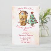 クリスマス新築パーティー招待状 招待状 (スタンド正面)